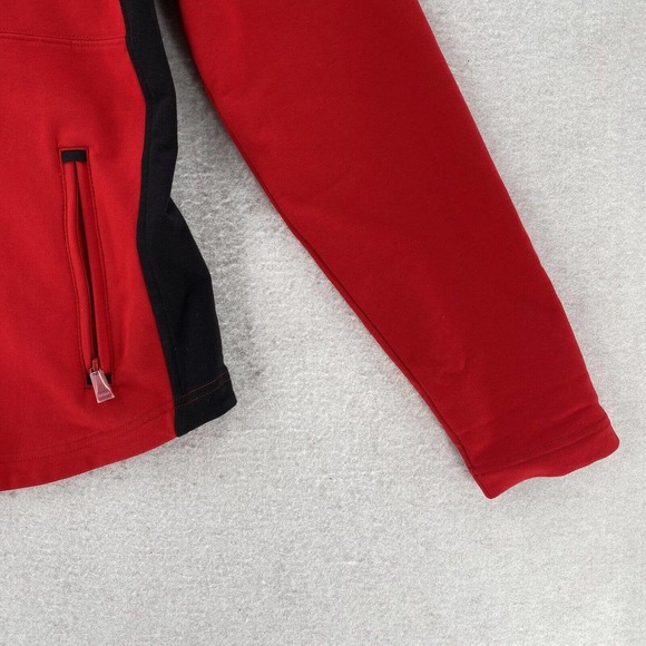 Lauren Ralph Lauren Jacket Womens Medium Red Pique‎ Jersey Knit Full Zip Pockets - Picture 7 of 13